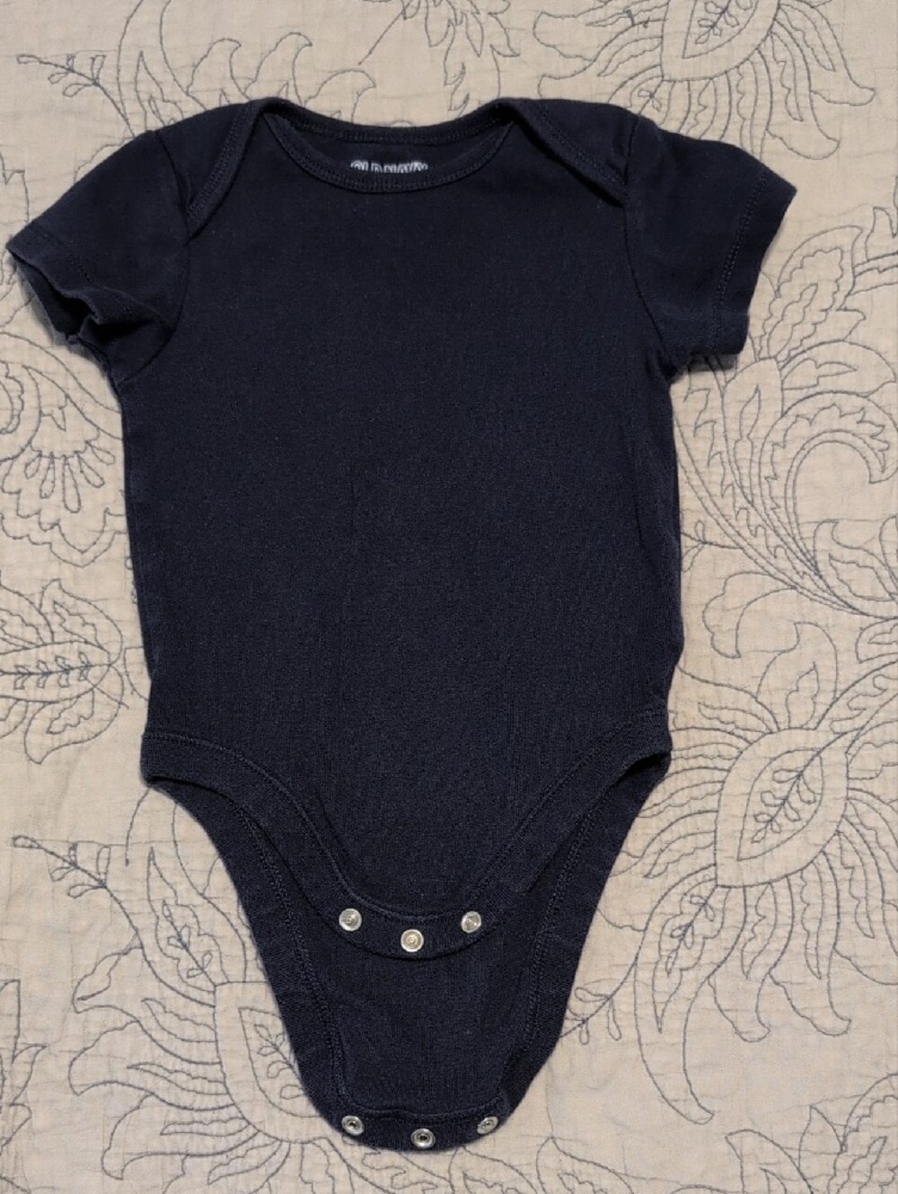 Old Navy Baby Short Sleeve Bodysuit Set - Blue Cloud, Navy, White, Yellow - Picture 7 of 10